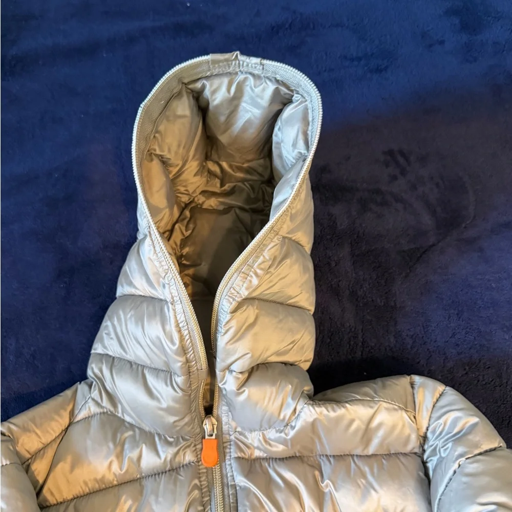 SAVE THE DUCK Silver Kids Puffer Jacket